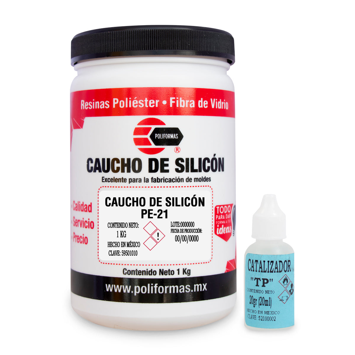 Caucho de silicón PE-21 - POLIFORMAS PLÁSTICAS