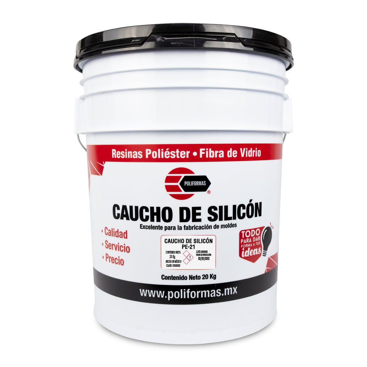 Caucho de silicón PE-21 - POLIFORMAS PLÁSTICAS