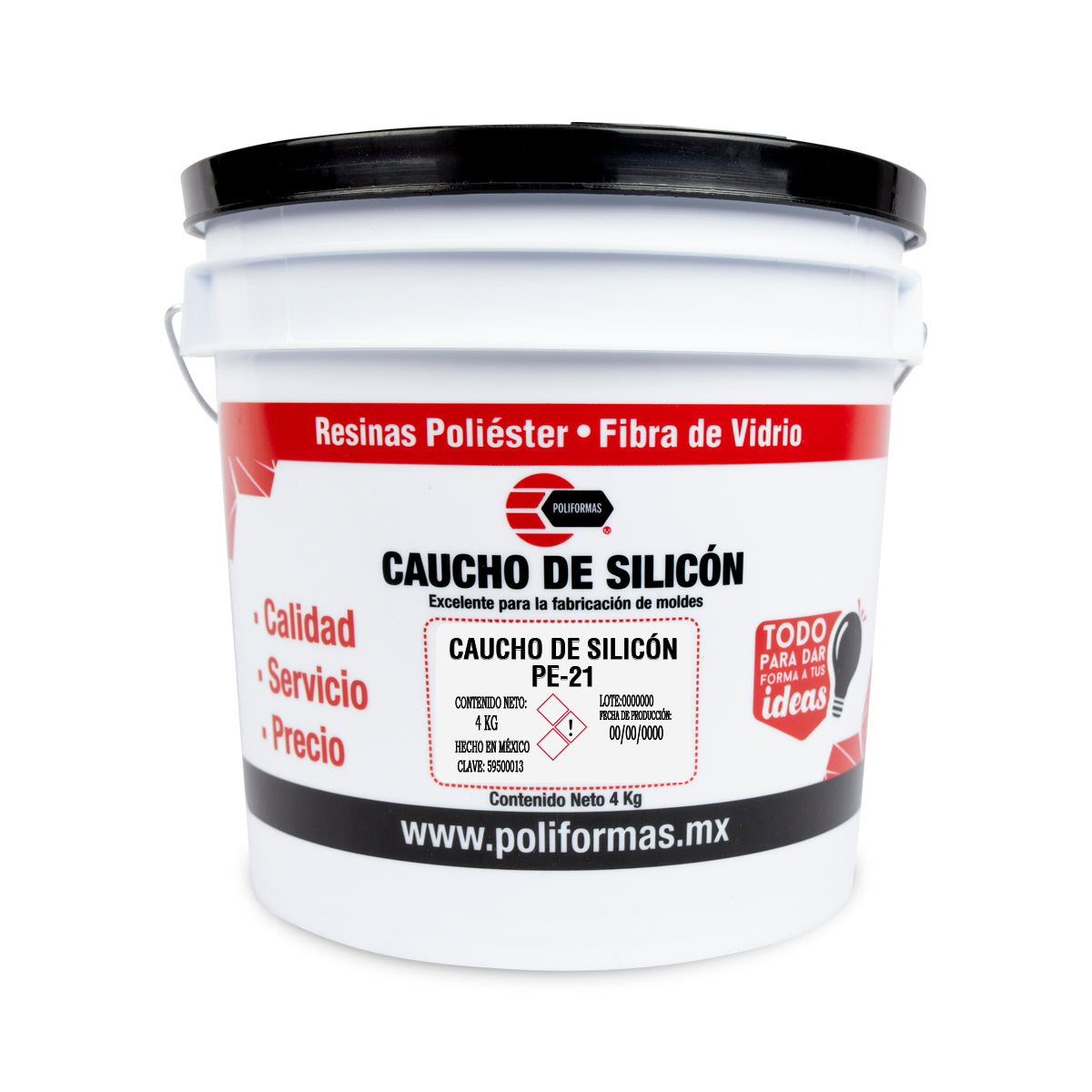 Caucho de silicón PE-21 - POLIFORMAS PLÁSTICAS