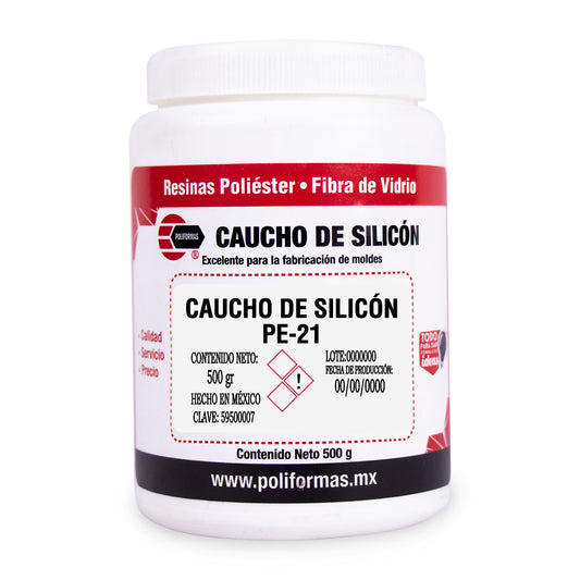 Caucho de silicón PE-21 - POLIFORMAS PLÁSTICAS