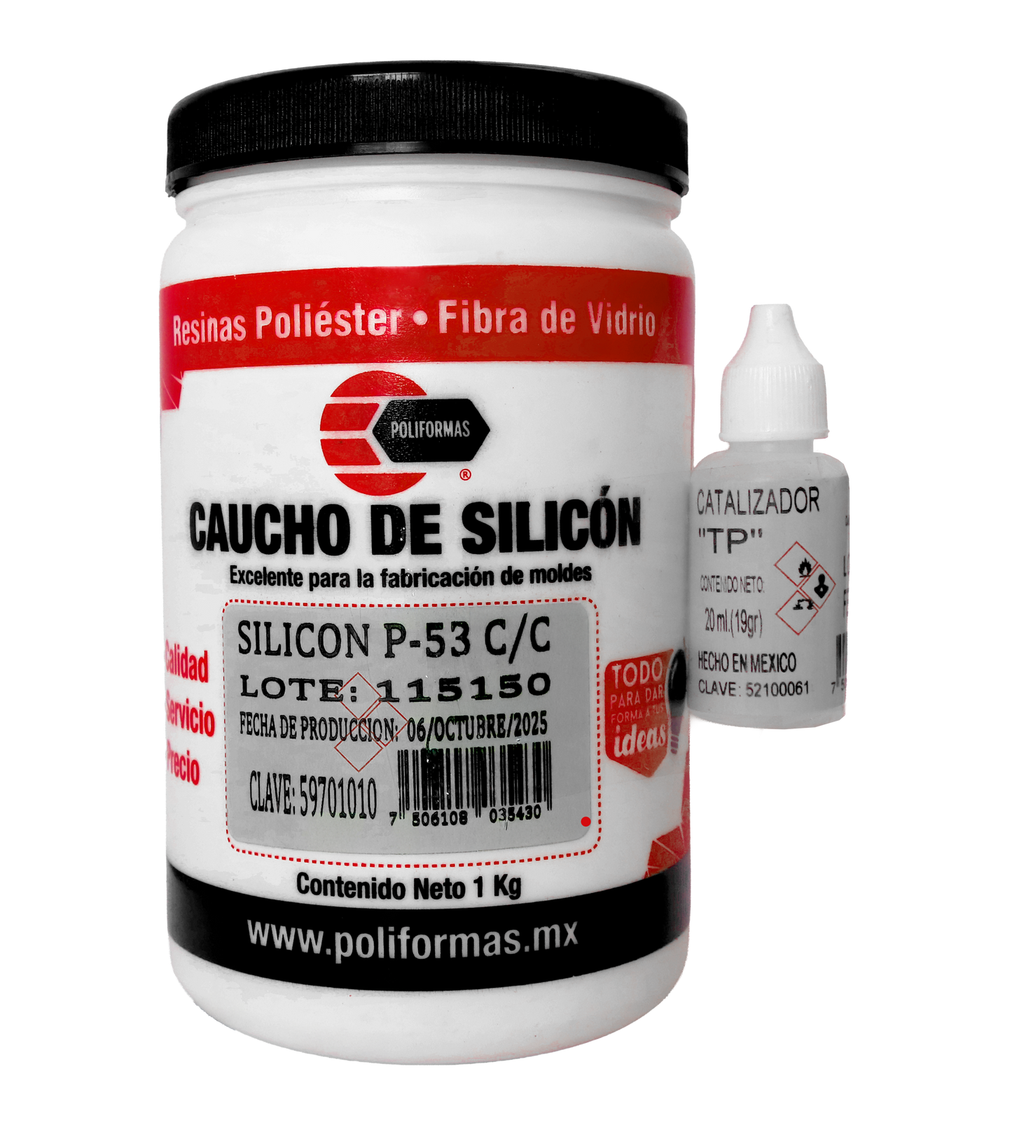 Caucho de silicón P-53