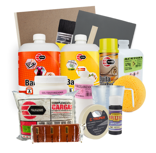 Kit de aplicación con barniz Policromo en fotografía