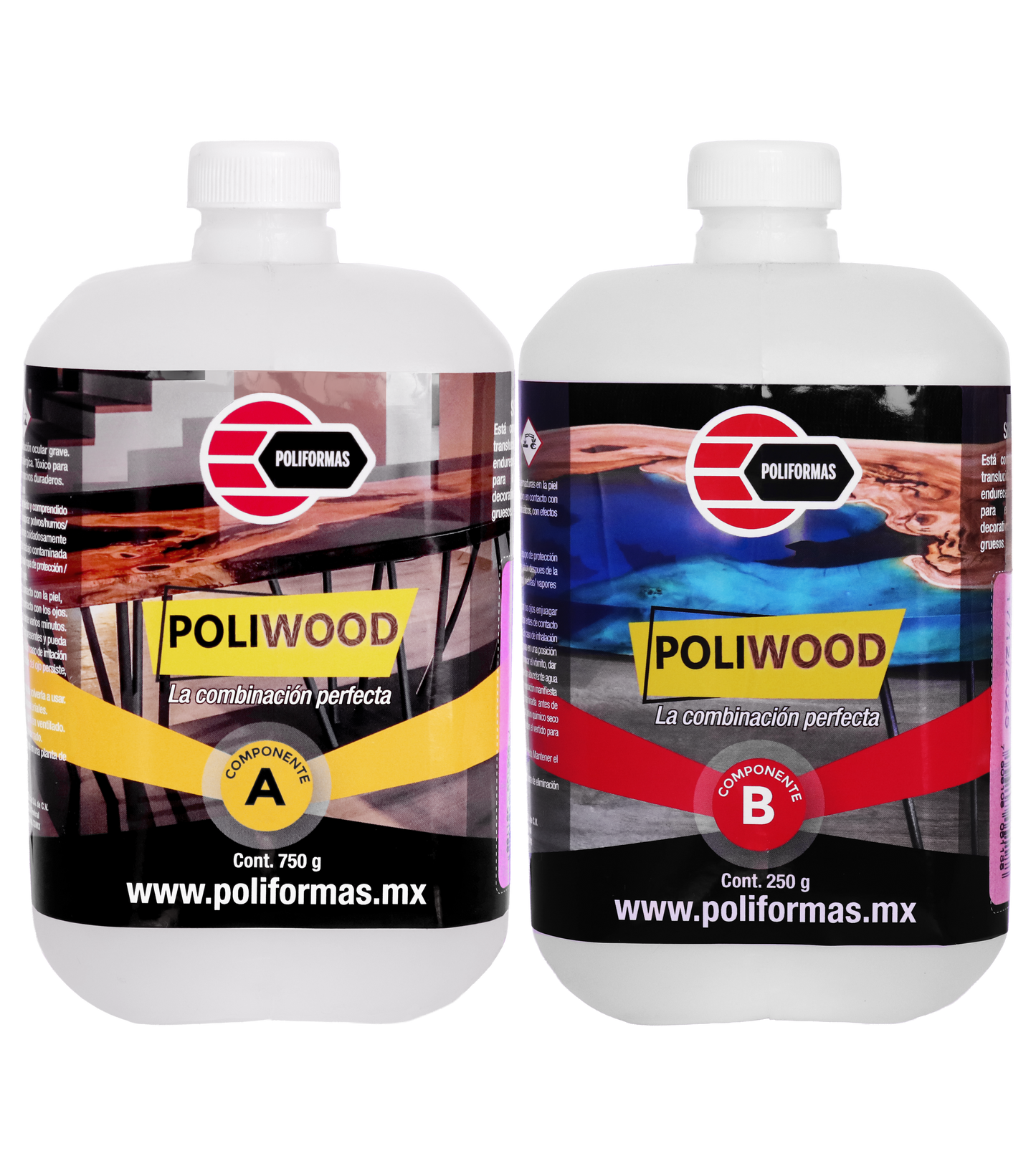 Resina Epóxica alto espesor Poliwood sistema A + B