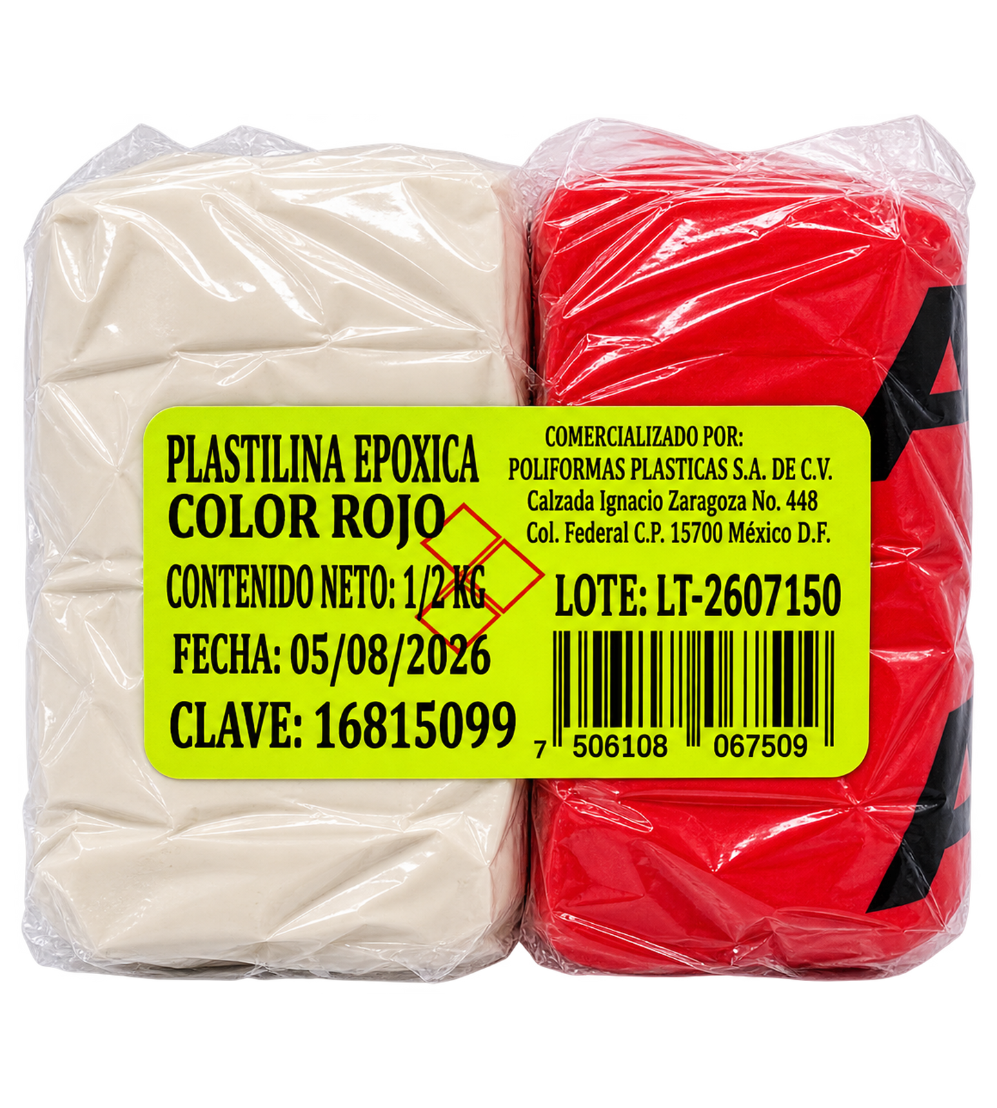 Plastilina epóxica de colores A-B (KLIP-TON)