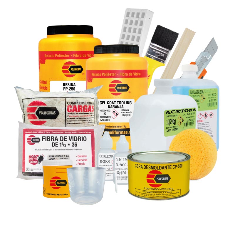 Kit para pieza en fibra de vidrio
