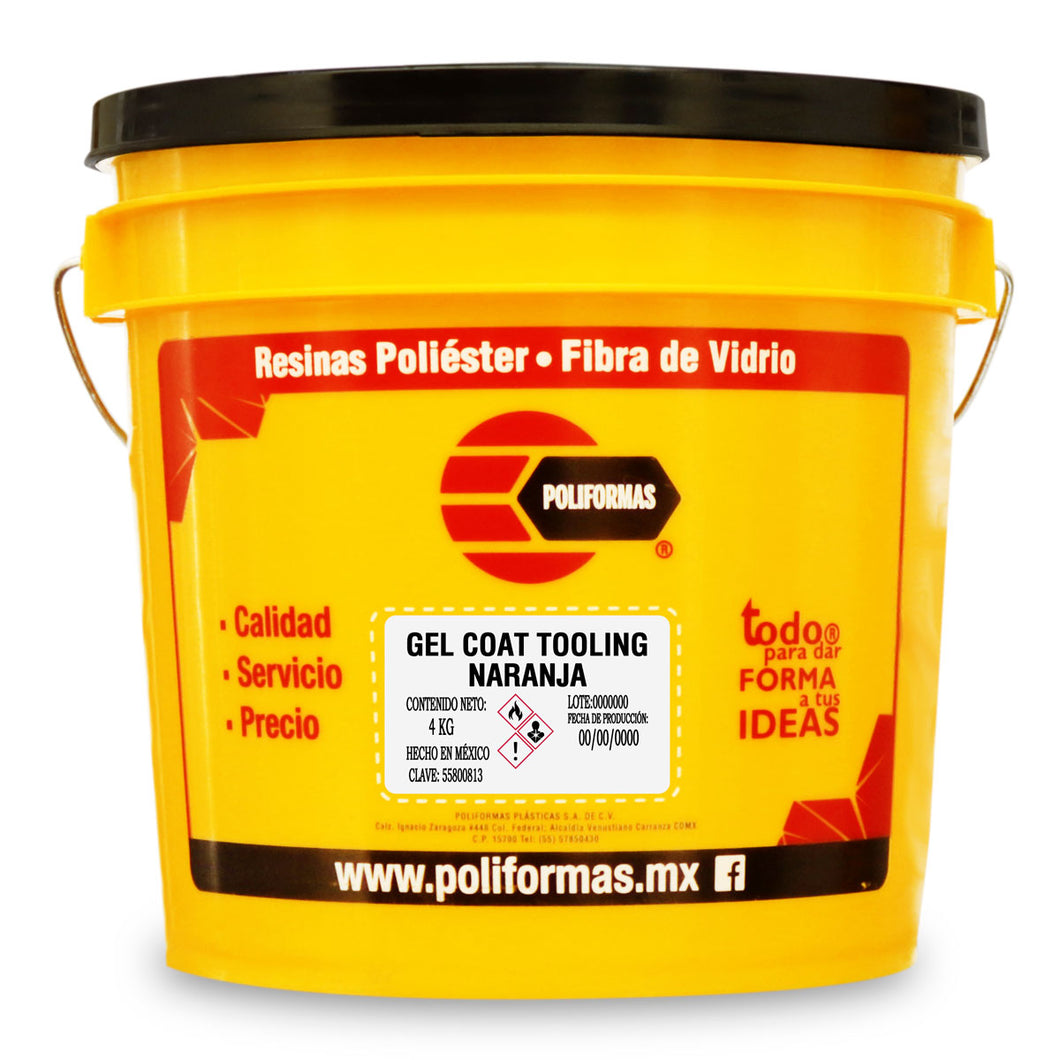 Gel Coat tooling naranja - POLIFORMAS PLÁSTICAS