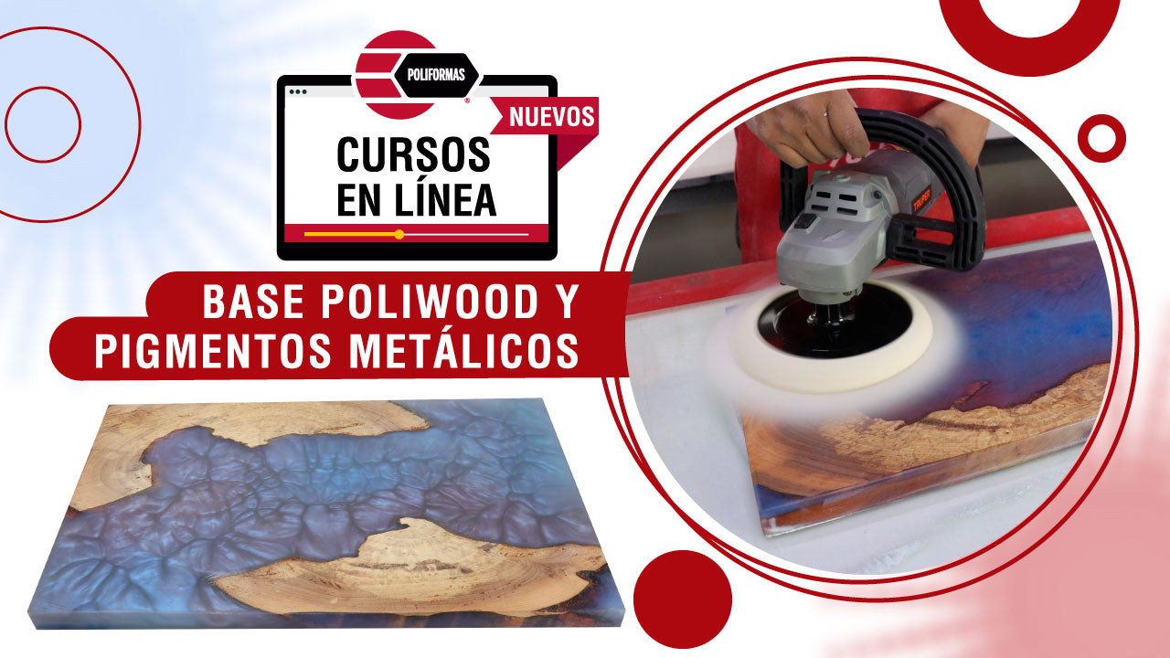 Elaboración de base con poliwood y pigmentos metálicos - POLIFORMAS PLÁSTICAS