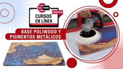 Elaboración de base con poliwood y pigmentos metálicos - POLIFORMAS PLÁSTICAS