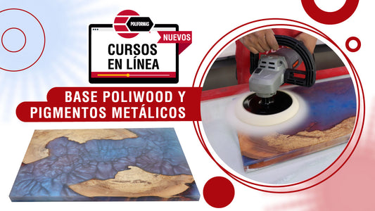 Elaboración de base con poliwood y pigmentos metálicos - POLIFORMAS PLÁSTICAS