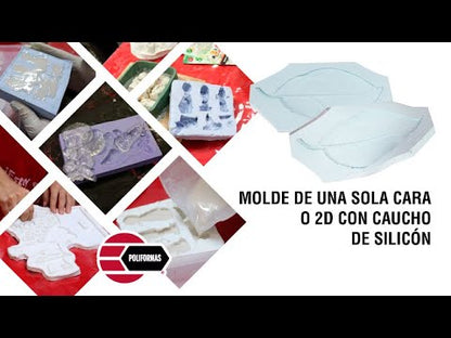Creación de molde de una sola cara o 2D con caucho de silicón