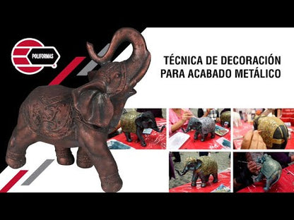 Técnica de decoración para acabado metálico
