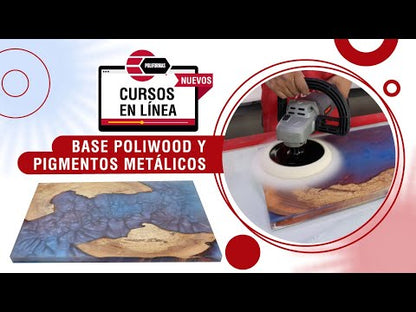 Elaboración de base con poliwood y pigmentos metálicos