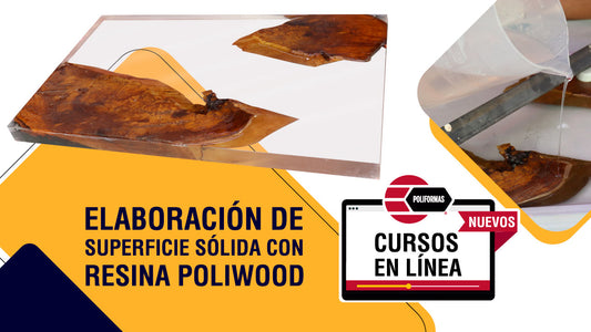 Elaboración de superficie sólida con resina Poliwood - POLIFORMAS PLÁSTICAS