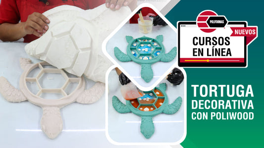 Creación de tortuga decorativa con Poliwood - POLIFORMAS PLÁSTICAS